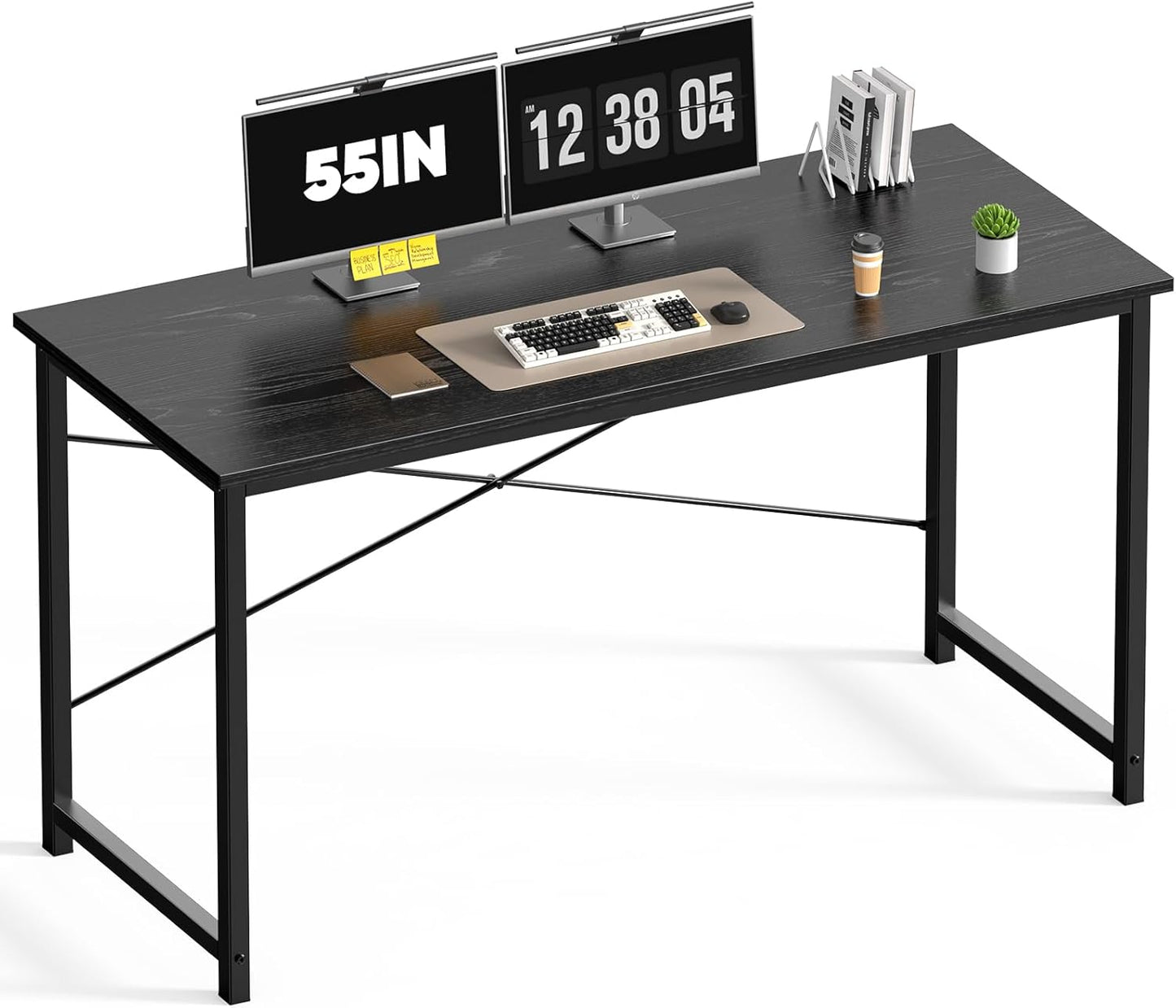 DUMOS 32 Inch Office Small Computer Desk Modern Simple Style Writing Study Work Table for Home Bedroom - Wood Black