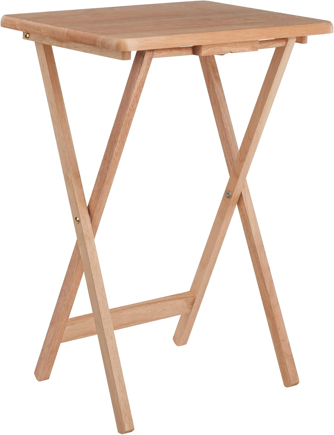 Winsome Alex Set of 2 Foldable Snack Tables, for Living Room, 26", Natural