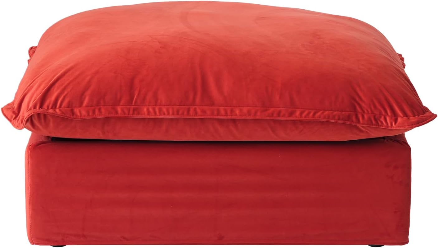 JACH U-Shaped Couches for Living Room, Convertible Sectional Sofa, 162" Modern Deep Seat Soft Cloud Couch, Modular Sectional Sofas with Ottomans, Sofa Cover Removable(Beige)