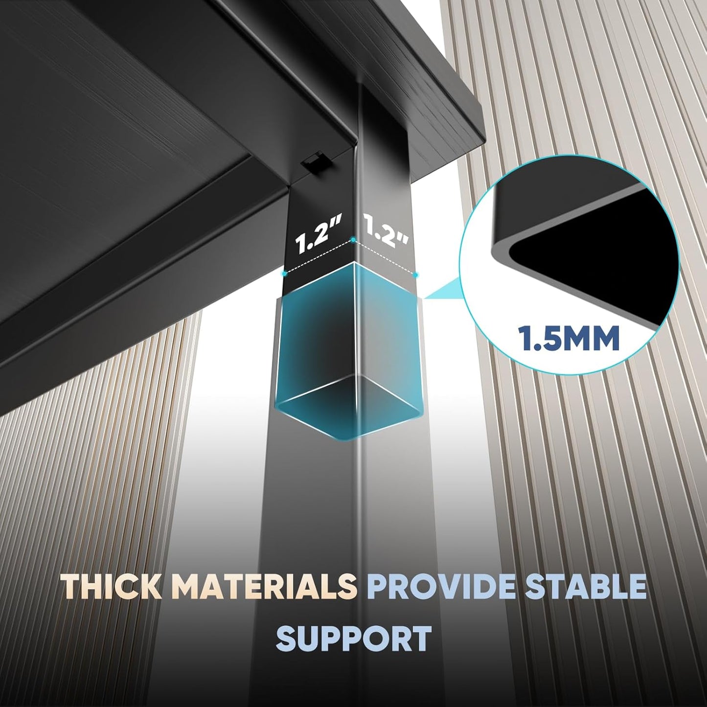 DUMOS 32 Inch Office Small Computer Desk Modern Simple Style Writing Study Work Table for Home Bedroom - Wood Black