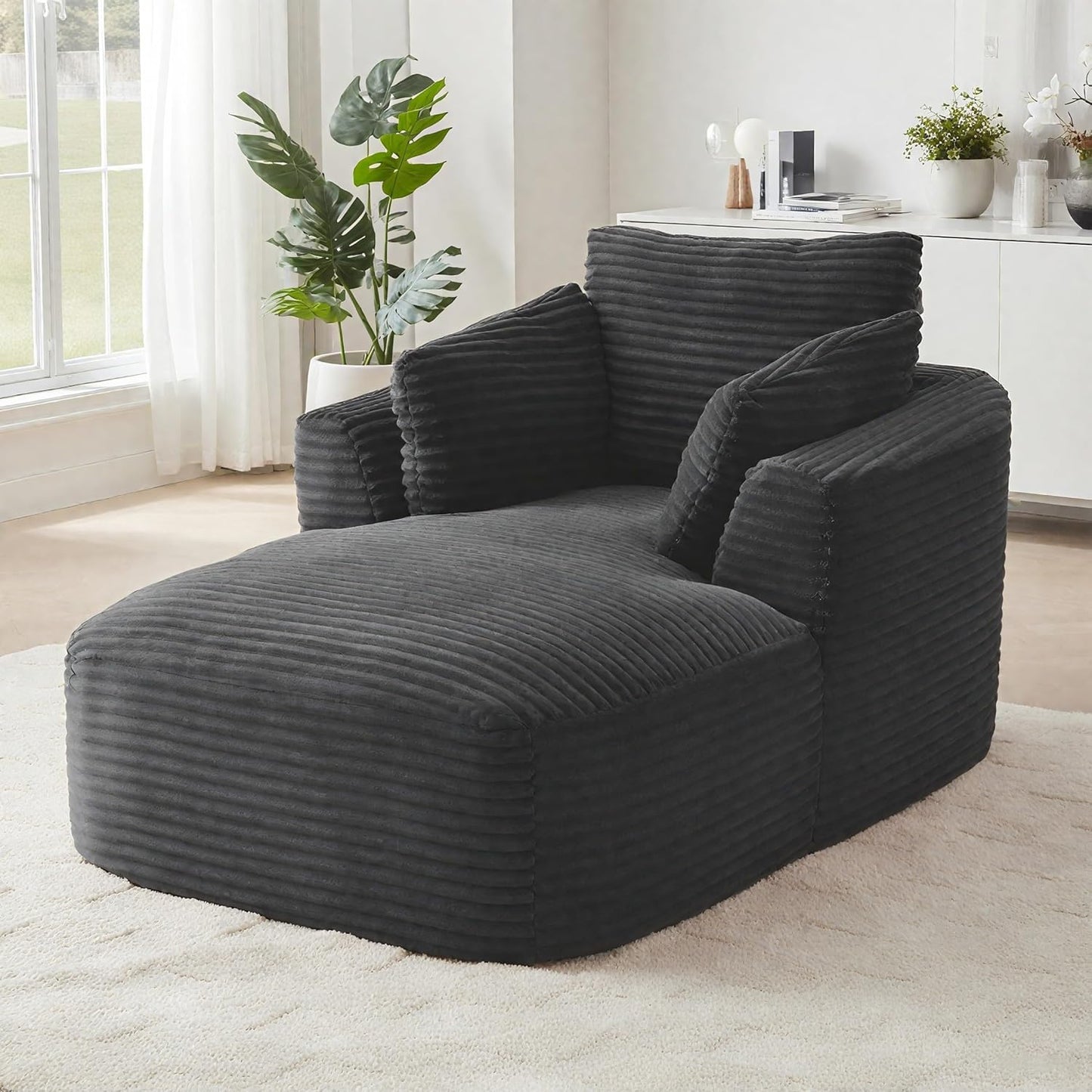 110.2 inch Modular Sectional Sofa with L-Shape - Cloud Sectional Couch with Deep Seat, Couches for Living Room Dedroom, Movable Ottoman, No Assembly Couch