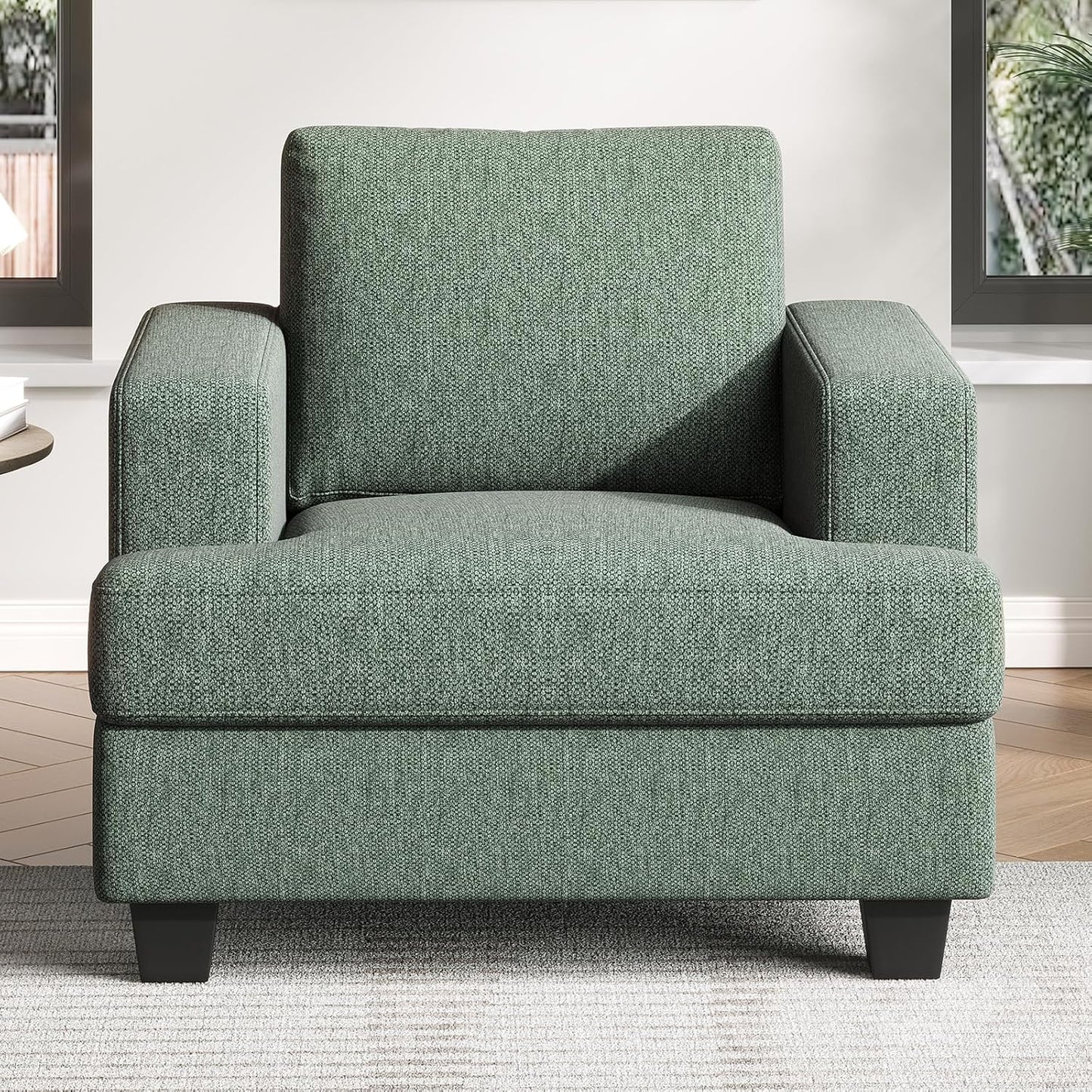 84 Inch Sofa with Extra Deep Seats Oversize, Linen Fabric 2 Seater Sofa for Living Room,Modern Couch and Loveseat, Comfy Armrests and Seats and Backrests, Easy Installation, Brown