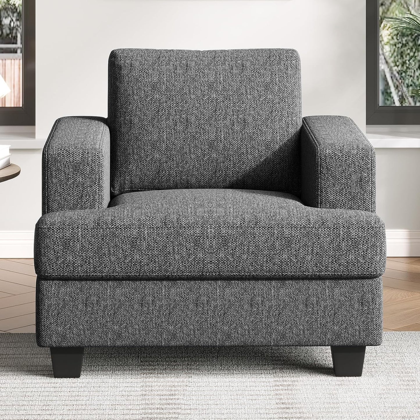 84 Inch Sofa with Extra Deep Seats Oversize, Linen Fabric 2 Seater Sofa for Living Room,Modern Couch and Loveseat, Comfy Armrests and Seats and Backrests, Easy Installation, Brown